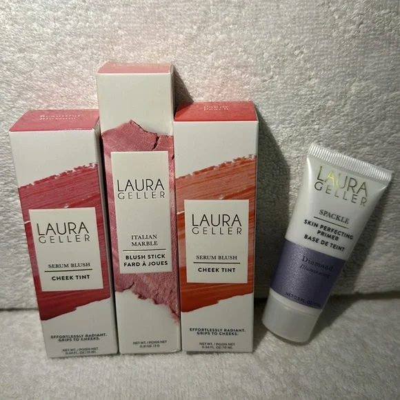 NWT BUNDLE Laura Geller Serum Blush Cheek Tint and Italian Marble Blush Stick - Picture 2 of 4